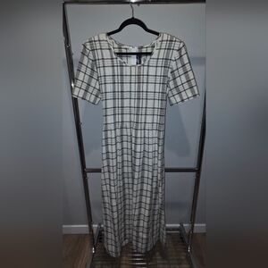 Vintage Molly Mallory Short Sleeve Dress Cotton/Linen Blend Size 10